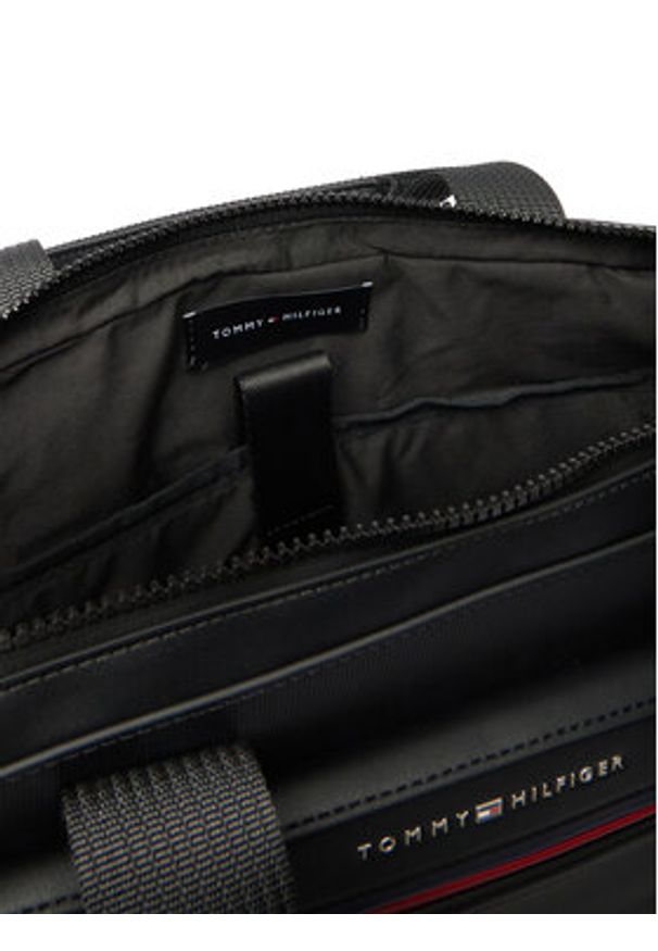 TOMMY HILFIGER - Tommy Hilfiger Torba na laptopa Th Foundation Computer Bag AM0AM14158 Czarny. Kolor: czarny. Materiał: skóra