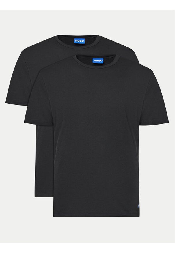 Hugo - HUGO Komplet t-shirtów Naolo 50522383 Czarny Regular Fit. Kolor: czarny. Materiał: bawełna