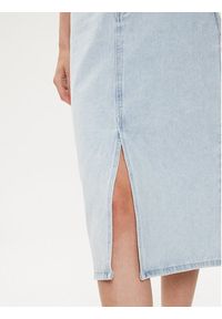 Vila Spódnica jeansowa Kira 14099130 Niebieski Regular Fit. Kolor: niebieski. Materiał: bawełna