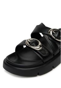 Badura Klapki CHAMOMILE-7Y002 Czarny. Kolor: czarny. Materiał: skóra #8