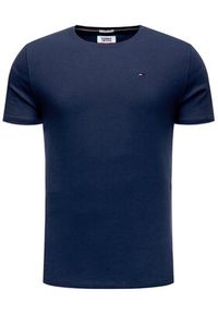 Tommy Jeans T-Shirt DM0DM04411 Granatowy Slim Fit. Kolor: niebieski. Materiał: bawełna #5
