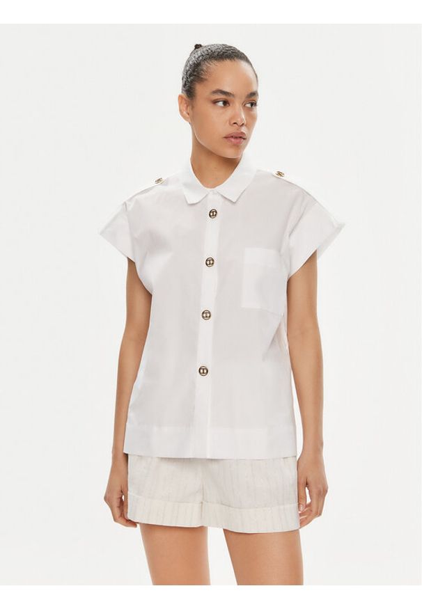 TwinSet - TWINSET Koszula 241TT2194 Biały Loose Fit. Kolor: biały. Materiał: bawełna
