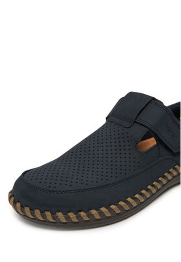 Rieker Półbuty B2453-14 Granatowy. Kolor: niebieski. Materiał: skóra