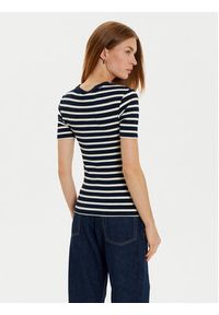 TOMMY HILFIGER - Tommy Hilfiger Bluzka WW0WW43918 Granatowy Slim Fit. Kolor: niebieski. Materiał: wiskoza #2