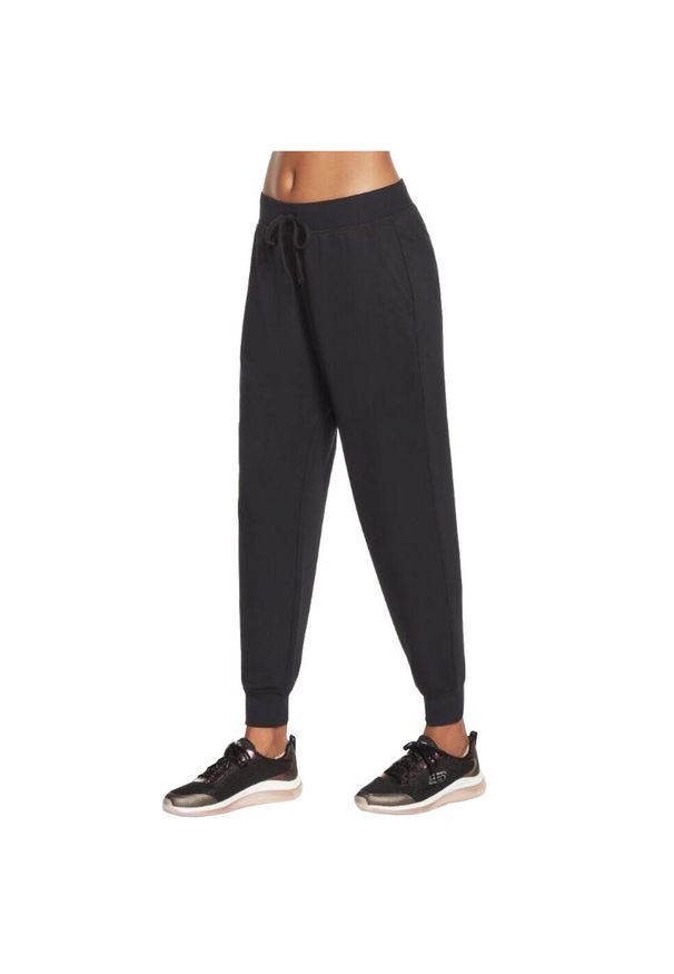 skechers - Spodnie sportowe damskie Skechers Restful Jogger Pant. Kolor: czarny. Materiał: poliester, elastan. Sport: fitness