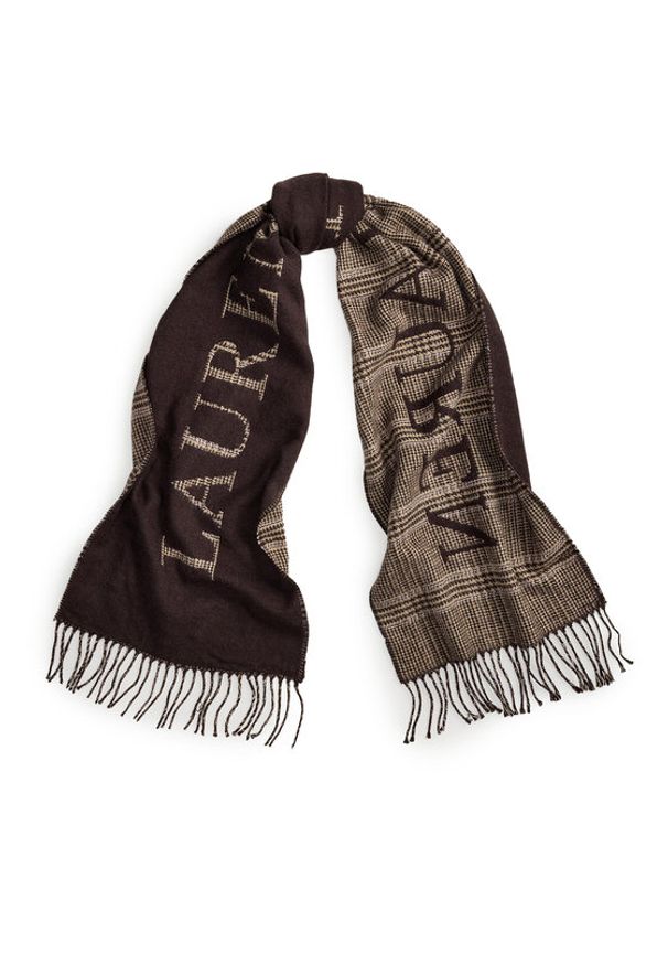 Lauren Ralph Lauren - LAUREN RALPH LAUREN Szalik 454960038005 Brązowy. Kolor: brązowy. Materiał: akryl