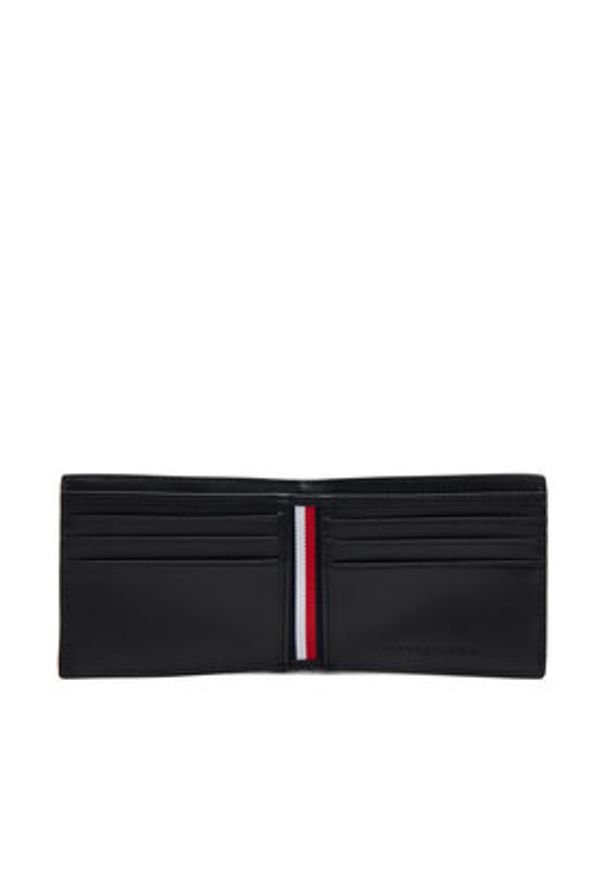 TOMMY HILFIGER - Tommy Hilfiger Duży Portfel Męski Th Corp Mini Cc Wallet AM0AM13244 Czarny. Kolor: czarny. Materiał: skóra