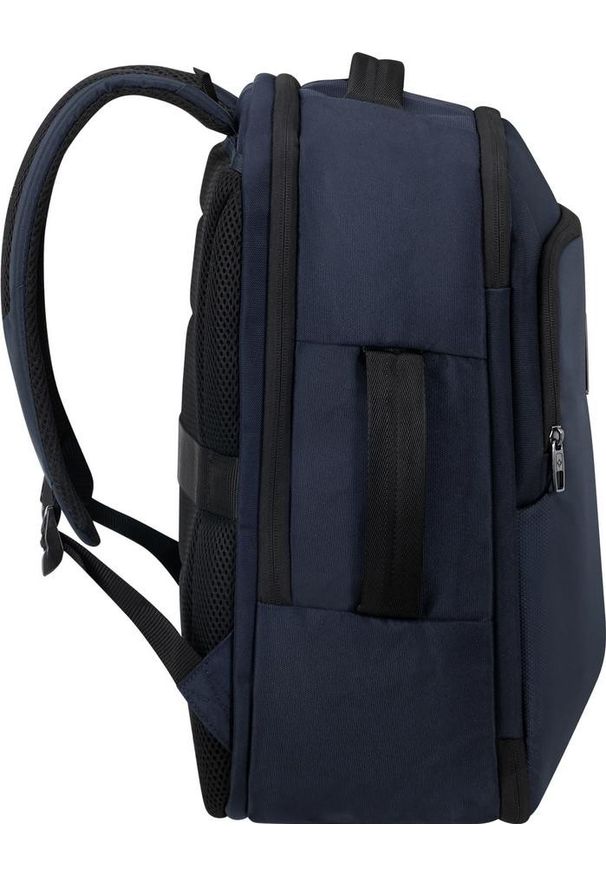 Plecak Samsonite 155199 1090 M 15.6'' Guardit 3.0 granatowy. Kolor: niebieski. Materiał: tkanina, materiał. Styl: biznesowy, casual