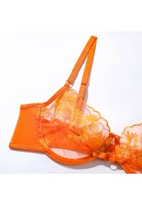 Intica - Komplet bielizny z delikatnych materiałów na romantyczne wieczory Katyusha. Kolor: pomarańczowy. Materiał: materiał #4