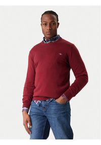 GANT - Gant Sweter 8030561 Czerwony Regular Fit. Kolor: czerwony. Materiał: bawełna #1