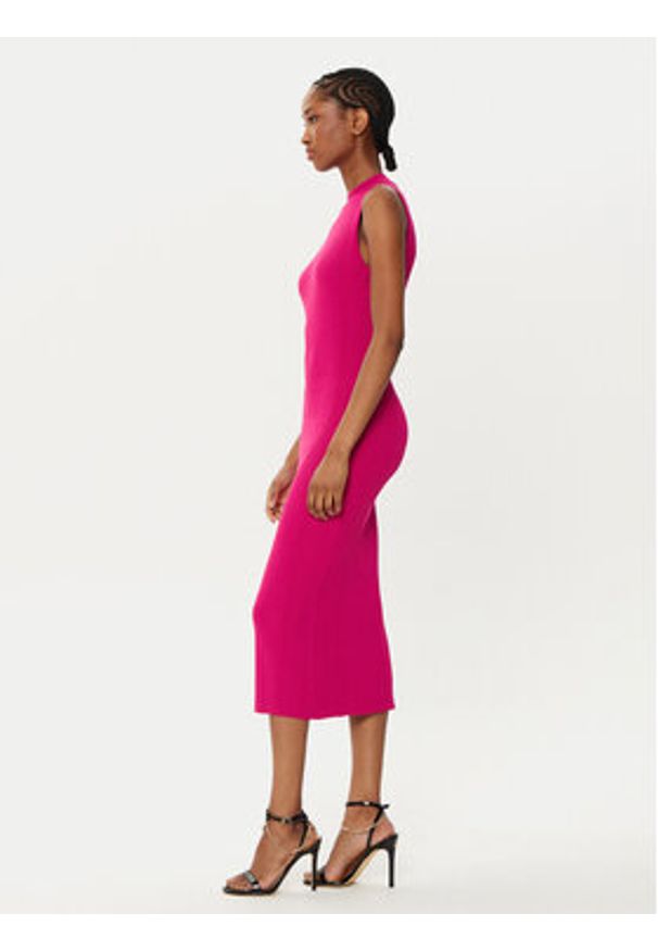 MICHAEL Michael Kors Sukienka dzianinowa MR582UN33D Różowy Slim Fit. Kolor: różowy. Materiał: wiskoza