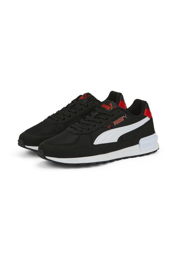 Puma - Młodzieżowe buty sportowe Graviton PUMA Black White Red. Okazja: na co dzień. Kolor: biały, czarny, czerwony, wielokolorowy. Materiał: guma, syntetyk, tkanina, materiał