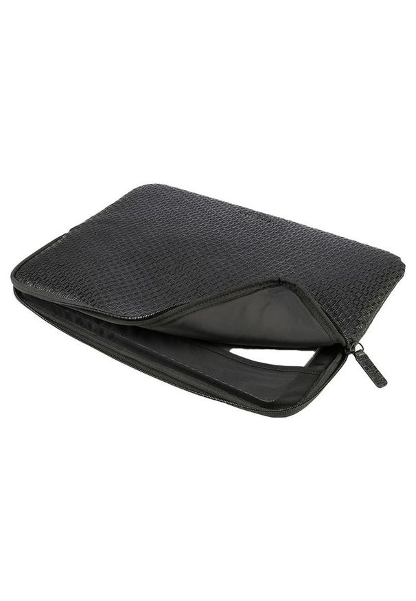 TUCANO - Etui Tucano Treccia do MacBook Pro 14'' czarny. Kolor: czarny. Materiał: skóra ekologiczna. Styl: elegancki