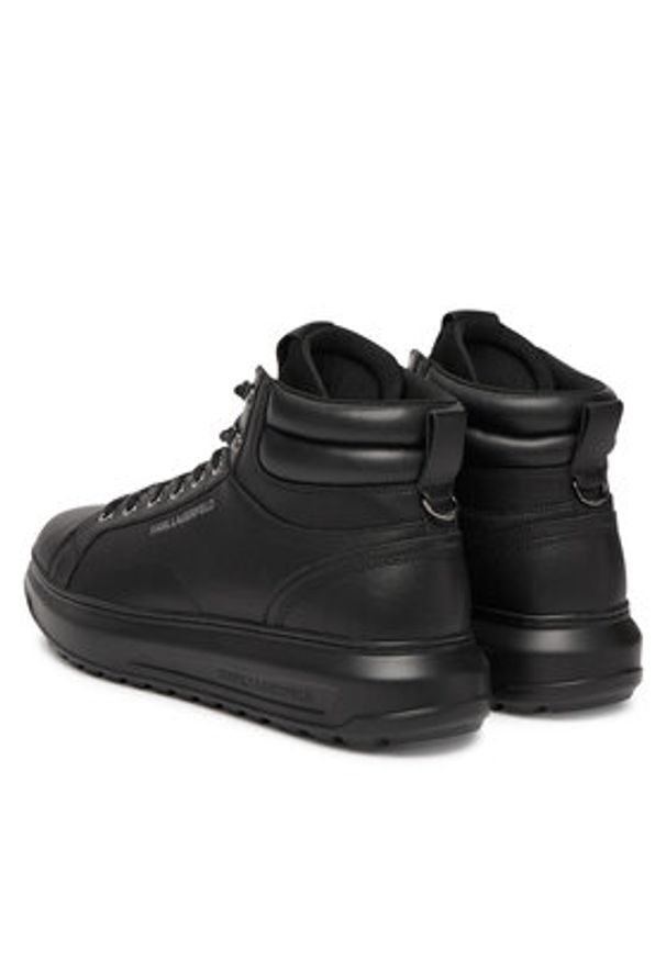 Karl Lagerfeld - KARL LAGERFELD Sneakersy KL57555 Czarny. Kolor: czarny. Materiał: skóra