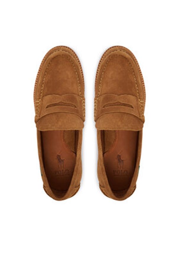 Polo Ralph Lauren Półbuty Jett Penny Cs Bck 803961421002 Brązowy. Kolor: brązowy. Materiał: skóra, zamsz