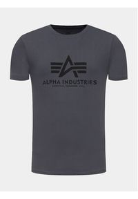 Alpha Industries T-Shirt Basic 100501 Szary Regular Fit. Kolor: czarny. Materiał: bawełna #4