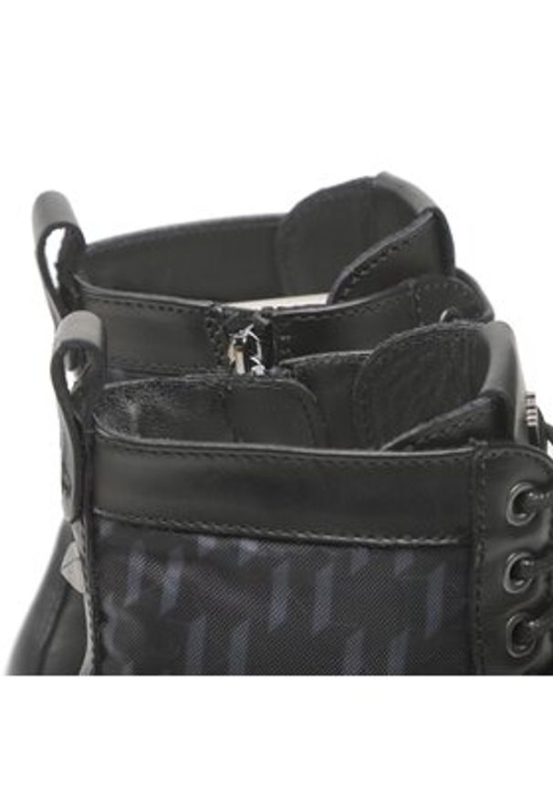 Karl Lagerfeld - KARL LAGERFELD Trapery KL11256 Czarny. Kolor: czarny. Materiał: skóra