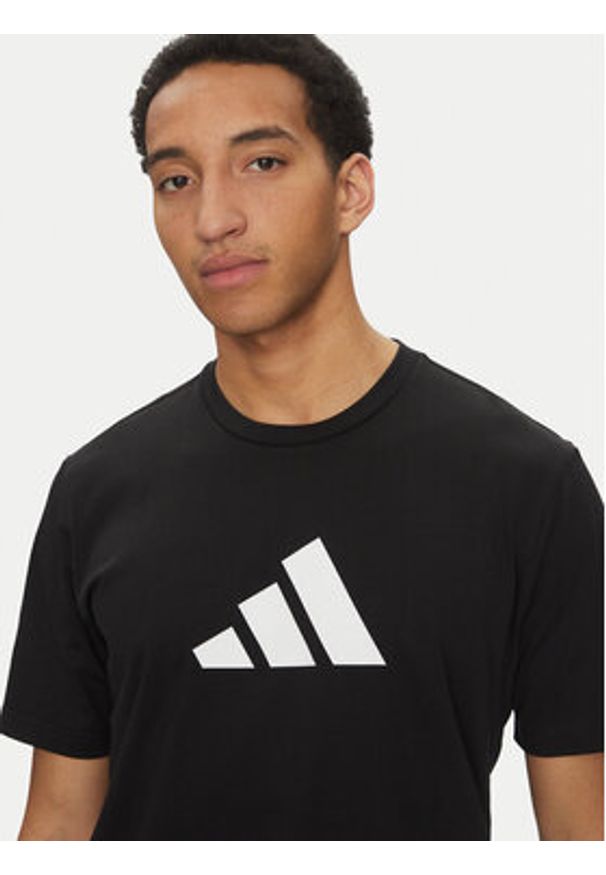 Adidas - adidas T-Shirt Future Icons 3 Bar Logo JI8770 Czarny Regular Fit. Kolor: czarny. Materiał: bawełna