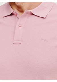 Pako Lorente - PAKO LORENTE – Gładki t-shirt polo w różowym kolorze. Okazja: na co dzień. Typ kołnierza: polo. Kolor: biały, czarny, różowy, pomarańczowy. Materiał: bawełna. Wzór: gładki. Styl: casual