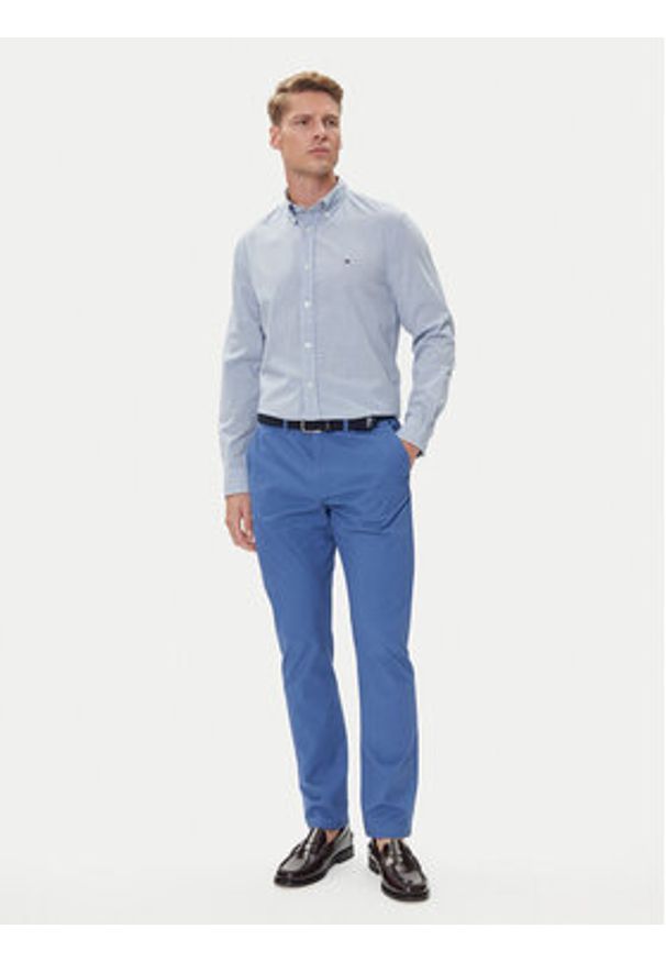 TOMMY HILFIGER - Tommy Hilfiger Koszula MW0MW39459 Niebieski Regular Fit. Kolor: niebieski. Materiał: bawełna