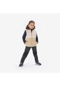 quechua - Kamizelka turystyczna dla dzieci Quechua NH500. Kolor: beżowy. Materiał: syntetyk, polar, poliester, materiał. Długość rękawa: bez rękawów. Sezon: lato
