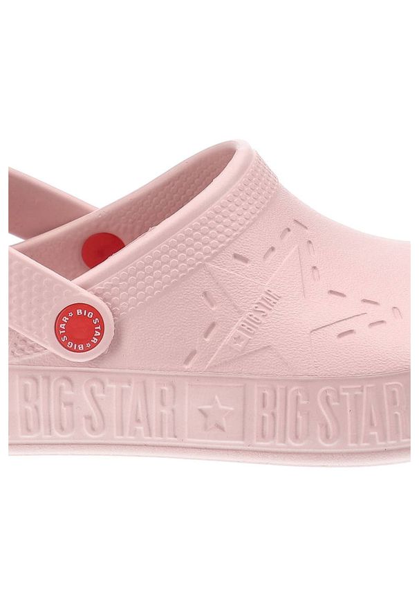 Big-Star - Różowe Klapki Big Star Modne Dziecięce Buty Na Lato. Okazja: na plażę. Kolor: różowy. Sezon: lato