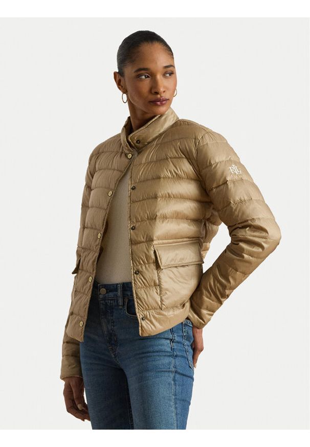 Lauren Ralph Lauren - LAUREN RALPH LAUREN Kurtka puchowa 297967137004 Beżowy Regular Fit. Kolor: beżowy. Materiał: syntetyk