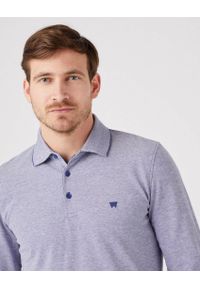 Wrangler - WRANGLER REFINED POLO MĘSKA KOSZULKA DŁUGI RĘKAW BLUE W7F9KHB51 112323733. Typ kołnierza: polo. Długość rękawa: długi rękaw. Długość: długie #4