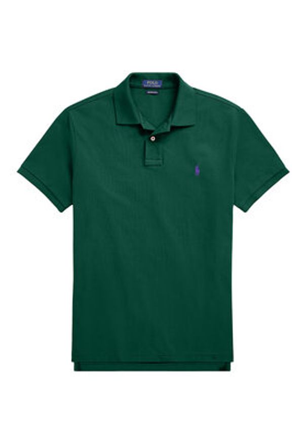Polo Ralph Lauren Polo 710782592016 Zielony Custom Slim Fit. Typ kołnierza: polo. Kolor: zielony. Materiał: bawełna