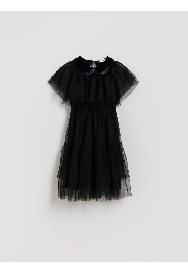 Reserved - Tiulowa sukienka - czarny. Kolor: czarny. Materiał: tiul