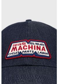 Deus Ex Machina czapka kolor granatowy z aplikacją. Kolor: niebieski. Wzór: aplikacja #2