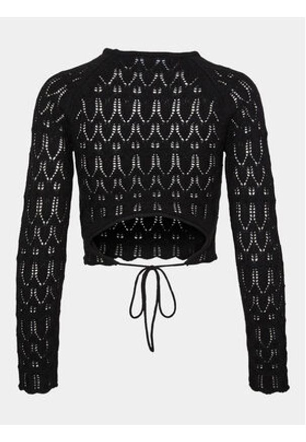 Vero Moda Sweter Fabienne 10299617 Czarny Slim Fit. Kolor: czarny. Materiał: bawełna