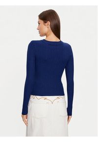 Pieces Sweter Crista 17115047 Granatowy Slim Fit. Kolor: niebieski. Materiał: syntetyk #3