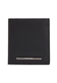 Calvin Klein Duży Portfel Męski Modern Bar Trifold 6Cc W/Coin K50K511836 Czarny. Kolor: czarny. Materiał: skóra