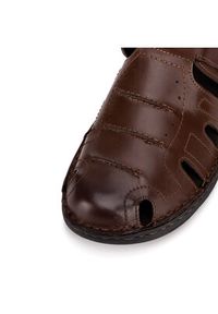 Go Soft Klapki ROMA-03 MI18 Brązowy. Kolor: brązowy. Materiał: skóra #5