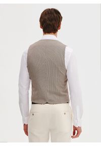 Pako Lorente - PAKO LORENTE - Dwurzędowa kamizelka męska w drobną kratę. Materiał: poliester, elastan, wiskoza. Styl: elegancki, młodzieżowy #6