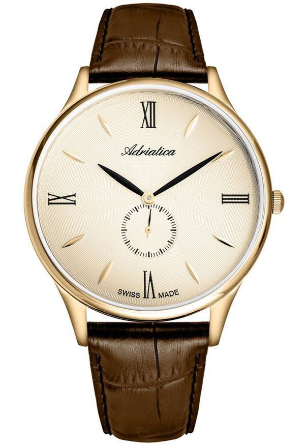 Zegarek męski Adriatica A1230.1261QXL brązowy. Kolor: brązowy