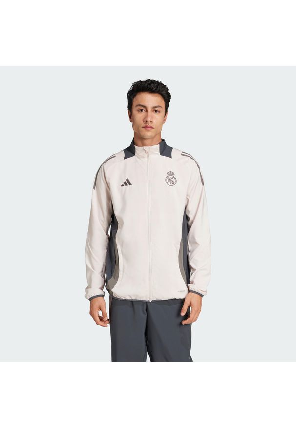 Adidas - Bluza Real Madrid Tiro 24 Competition Presentation. Kolor: fioletowy, brązowy, wielokolorowy, szary. Materiał: materiał. Sport: piłka nożna
