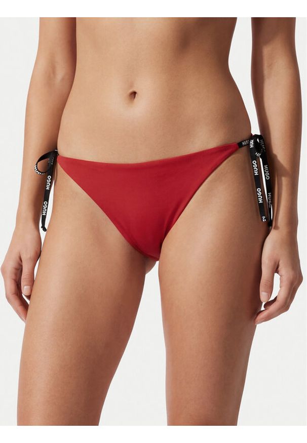 Hugo - HUGO Dół od bikini Pure Side Tie 50555671 Różowy. Kolor: różowy. Materiał: syntetyk