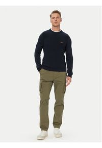 Aeronautica Militare Sweter 262MA1571UL00409 Granatowy Regular Fit. Kolor: niebieski. Materiał: bawełna #5