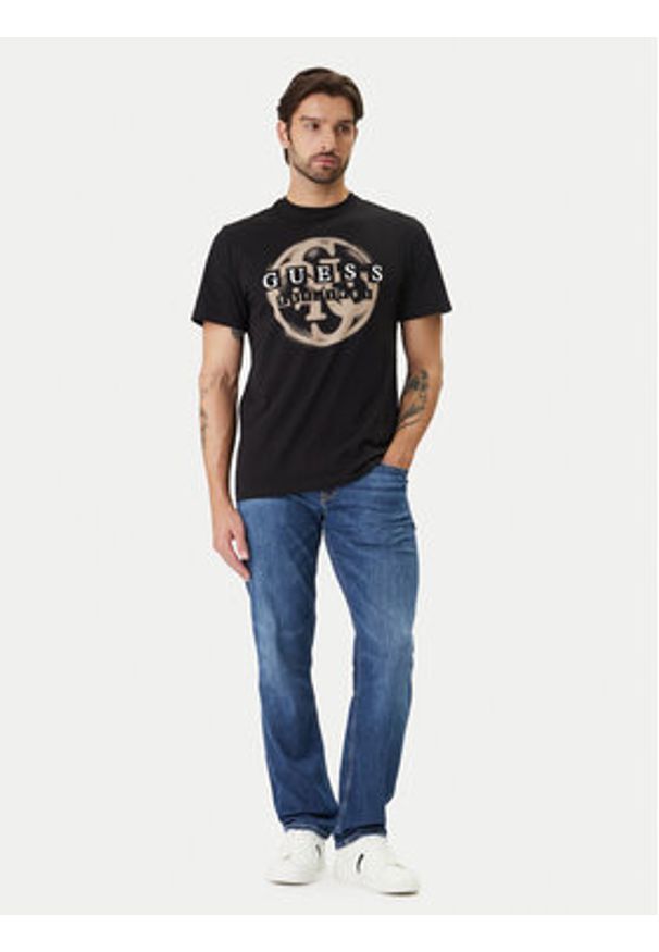 Guess Jeansy M6GAN2 D0755 Niebieski Slim Fit. Kolor: niebieski