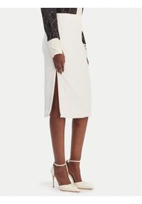 Elisabetta Franchi Spódnica ołówkowa GO-164-61E2-V250 Biały Regular Fit. Kolor: biały. Materiał: syntetyk #1