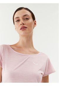 Salewa Koszulka techniczna Puez 26538 Różowy Regular Fit. Kolor: różowy. Materiał: syntetyk #2