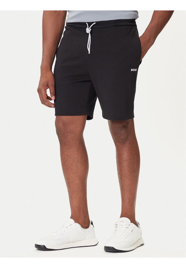 BOSS Szorty sportowe Zone 50543091 Czarny Regular Fit. Kolor: czarny. Materiał: bawełna, syntetyk. Styl: sportowy