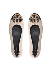 Tory Burch Baleriny Claire Cap Toe 148336 Beżowy. Kolor: beżowy. Materiał: skóra #2