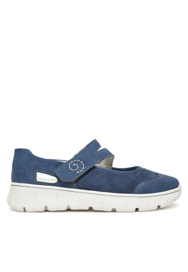 Rieker Półbuty N1350-14 Granatowy. Kolor: niebieski. Materiał: syntetyk, materiał