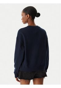 Tommy Jeans Bluza Wavy Flag DW0DW22742 Granatowy Boxy Fit. Kolor: niebieski. Materiał: bawełna #5