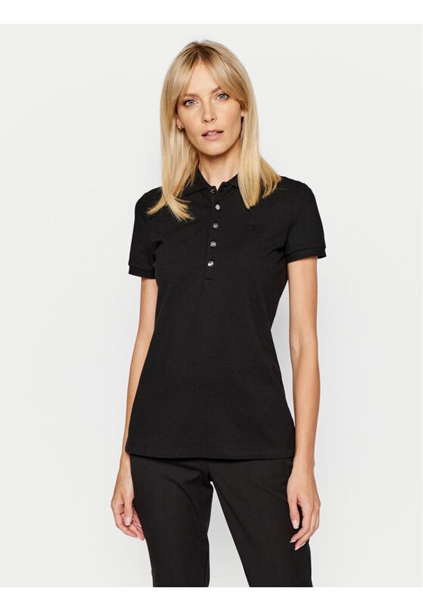 Lauren Ralph Lauren - LAUREN RALPH LAUREN Polo 200679219003 Czarny Regular Fit. Typ kołnierza: polo. Kolor: czarny. Materiał: bawełna