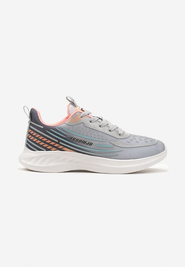 Born2be - Jasnoszare Płaskie Sznurowane Buty Sportowe Sneakersy Moanne. Nosek buta: okrągły. Zapięcie: sznurówki. Kolor: szary. Materiał: materiał. Obcas: na obcasie. Wysokość obcasa: niski