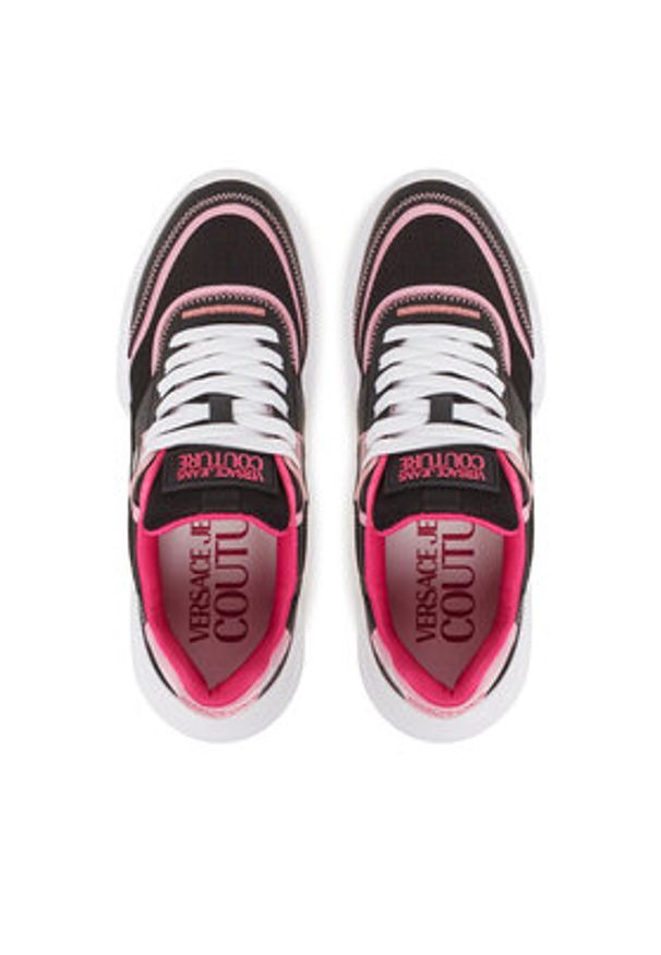 Versace Jeans Couture Sneakersy 78VA3SC4 Czarny. Kolor: czarny. Materiał: skóra